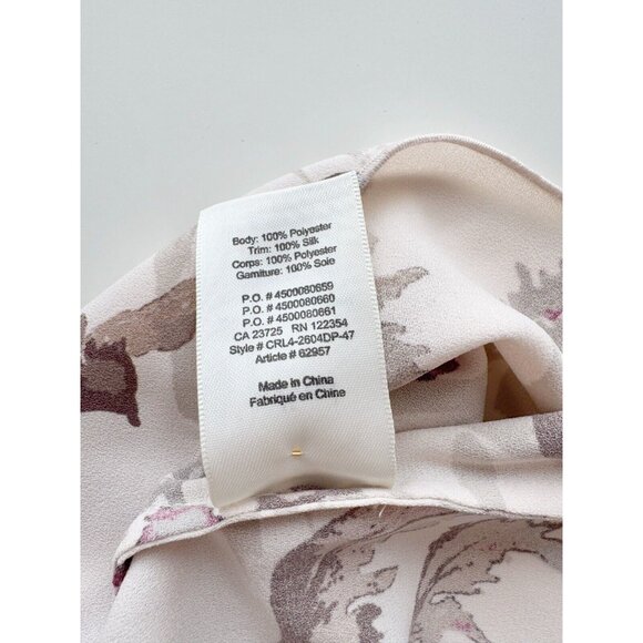 Aritzia WILFRED Cambrai Purple Matte Crepe Bell Sleeve Cropped Blouse, Size XS - Picture 9 of 10